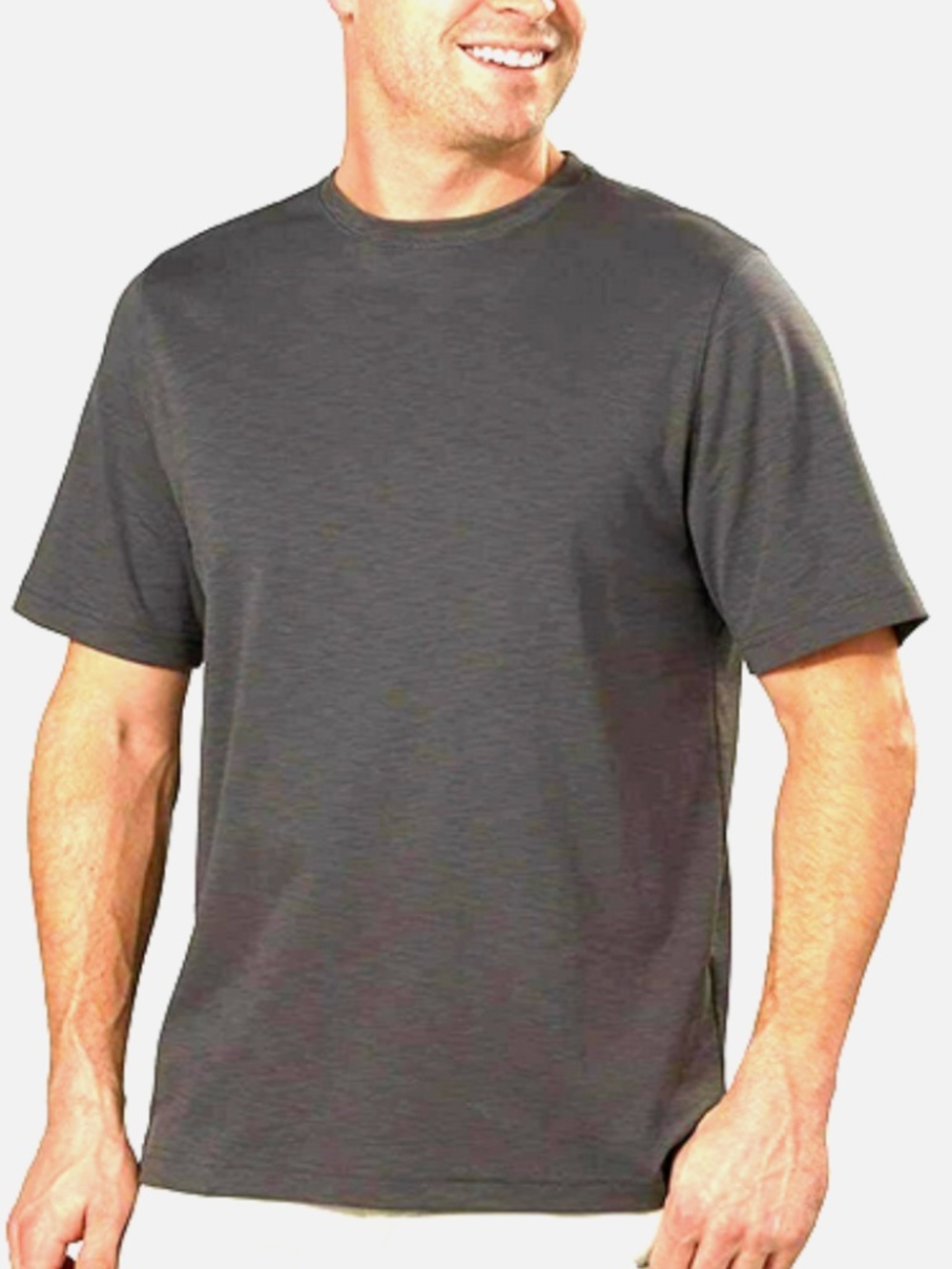 Kirkland Signature Charcoal Gray Crew Neck T-Shirt